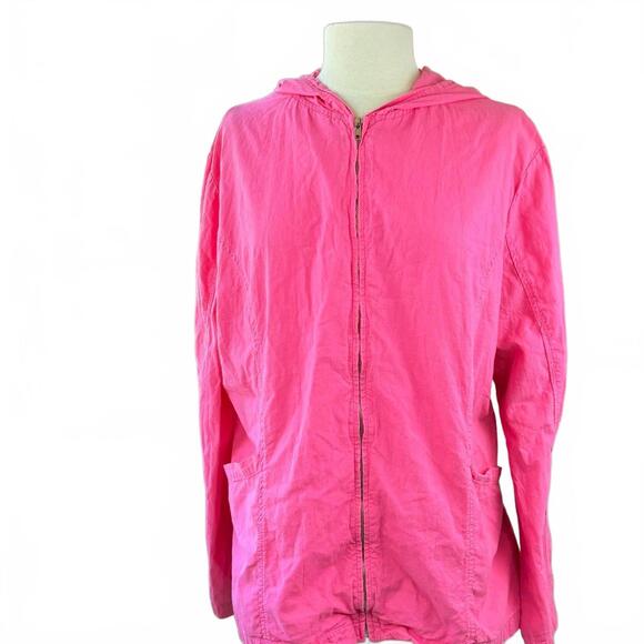Fresh Produce Women’s Hot Pink Hoodie Jacket Front Zip XL - Picture 2 of 5